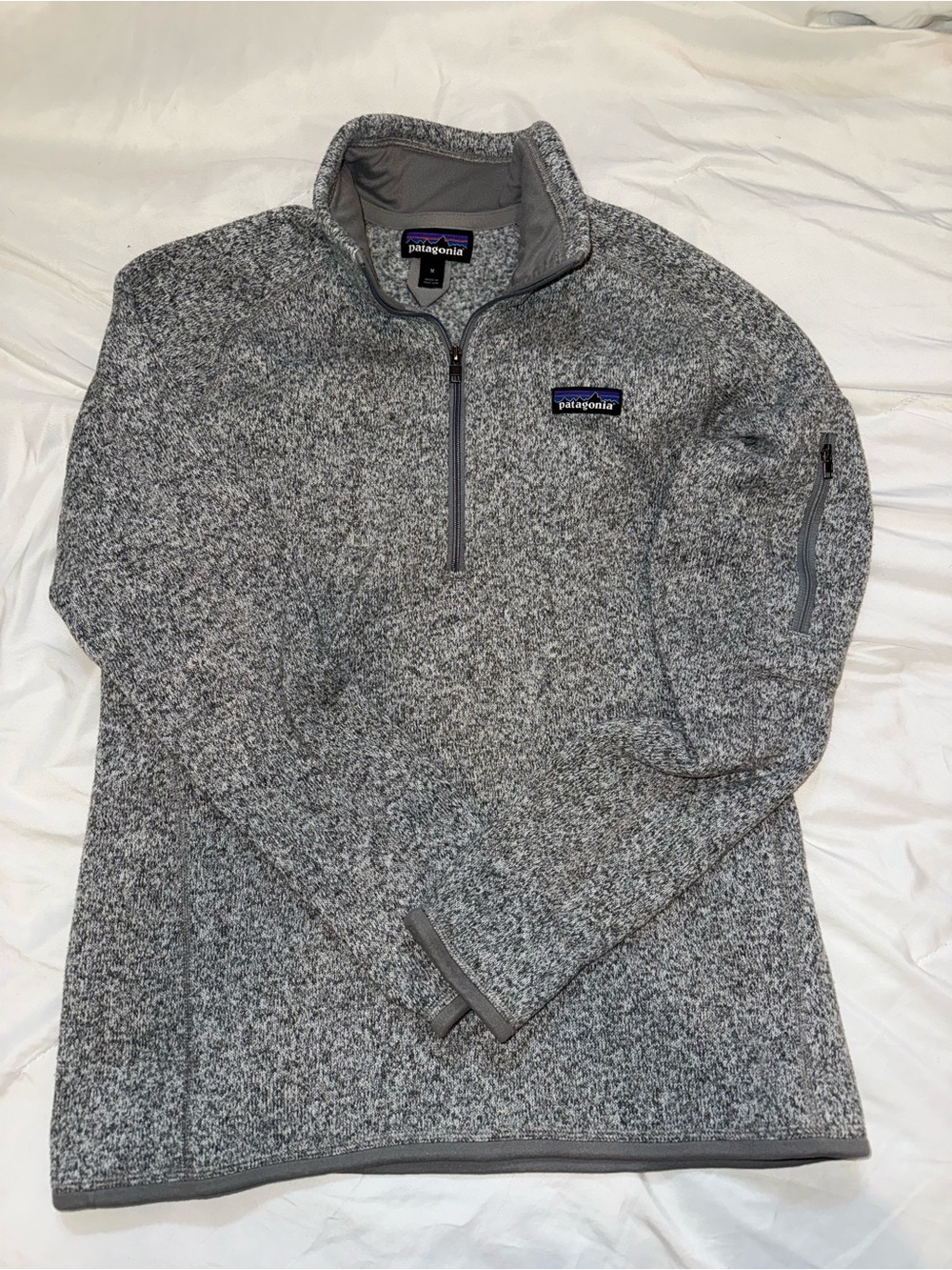 Patagonia Heather Gray Half-Zip Fleece Pullover